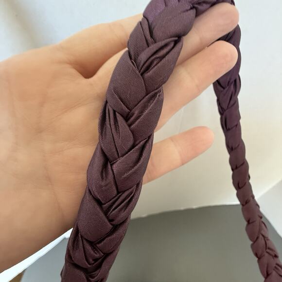 Sun and Sand Wicker Bag Purse Purple Accents‎ Zipper Closure Inside Pockets - Picture 8 of 12